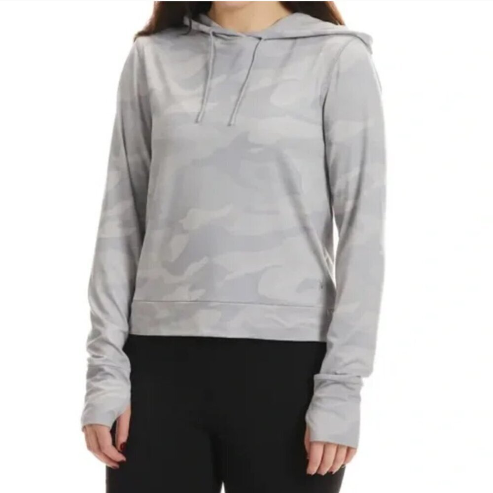SPYDER Active Women's Gray Camo Hoodie, Hooded Sweatshirt Size Small